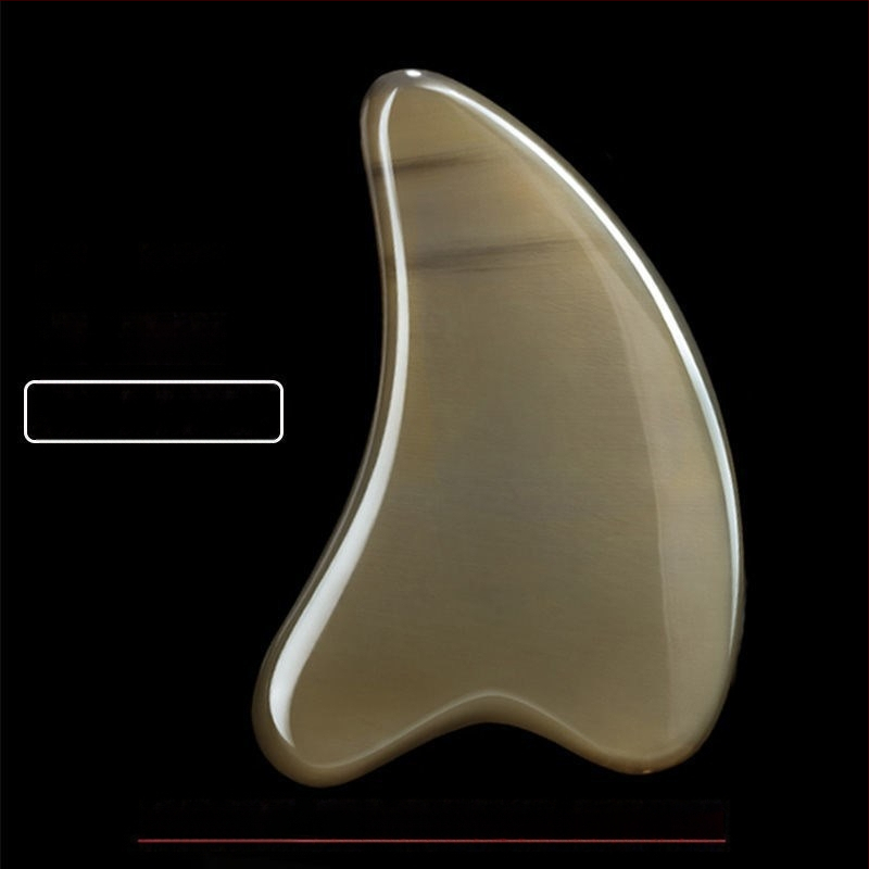 Гуаша дъска от рог за лице и тяло – масажен инструмент за повдигане на лицето, универсална употреба