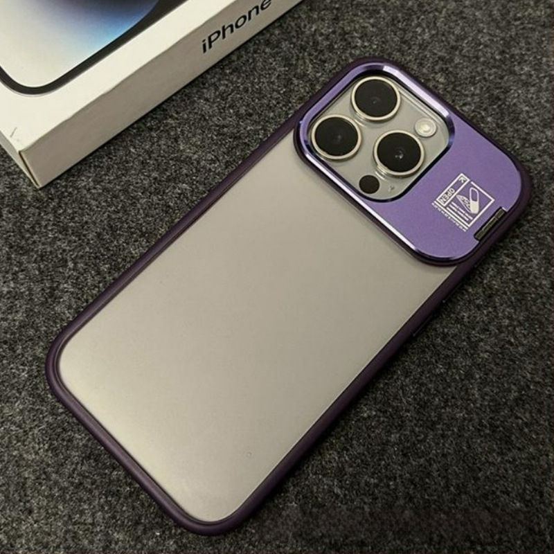 iPhone 14 Pro Max korpuss ar saliekamu statīvu un MagSafe magnētisko piesaisti, materiāls PC, izturīgs pret triecieniem, pret pirkstu nospiedumiem