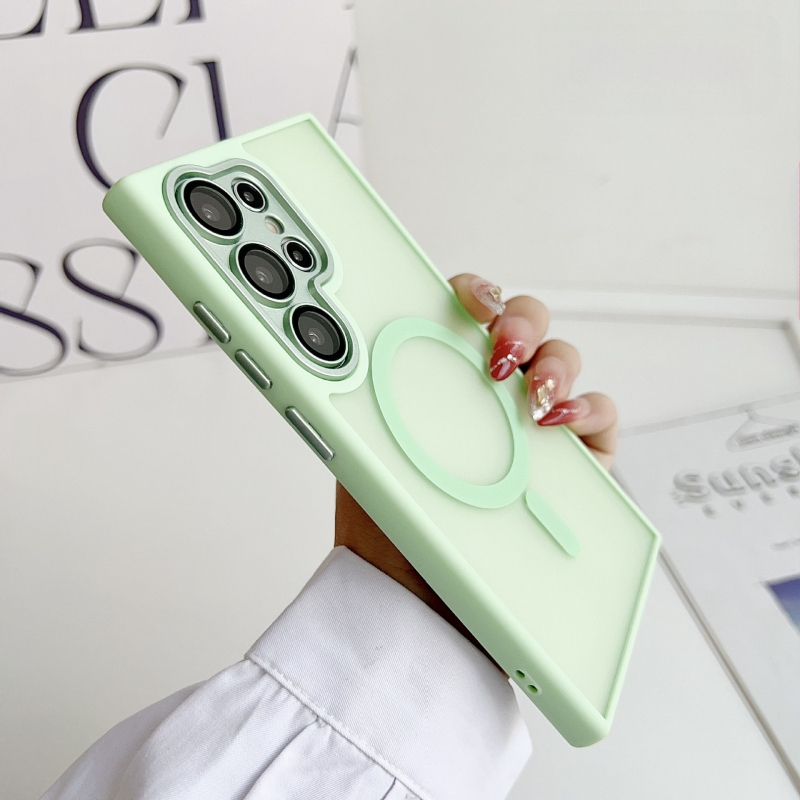 Samsung S25 Ultra telefón kryt s matným PC povrchom a magnetickým štítom — proti nárazu, ochrana proti odtlačkom, plné pokrytie, prispôsobiteľný