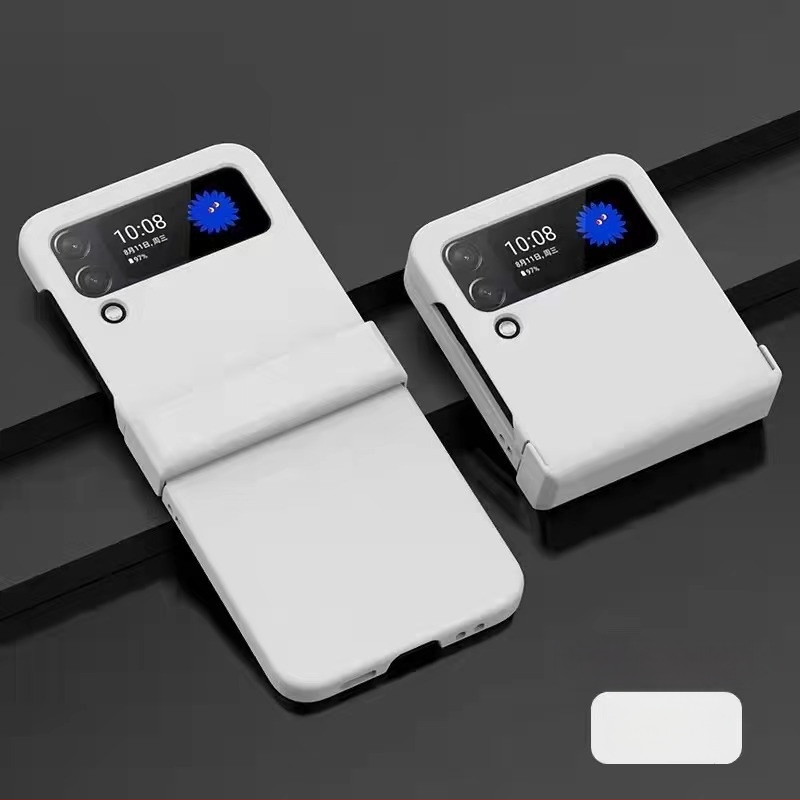 Samsung Galaxy Z Fold3 un Z Flip5 aizsargkārta – trīsdaļīgs PC korpuss ar ādas sajūtu, plastmasas liešana, izturīgs pret nolietojumu, drošība pret kritieniem, pret pirkstu nospiedumiem