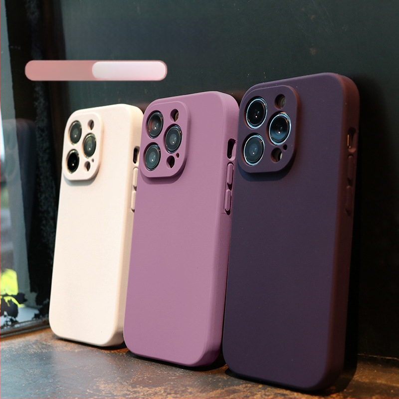 Carcasă de telefon cu acoperire completă a obiectivului, anti-cădere, construcție cu lichid, pentru seria iPhone 13/14