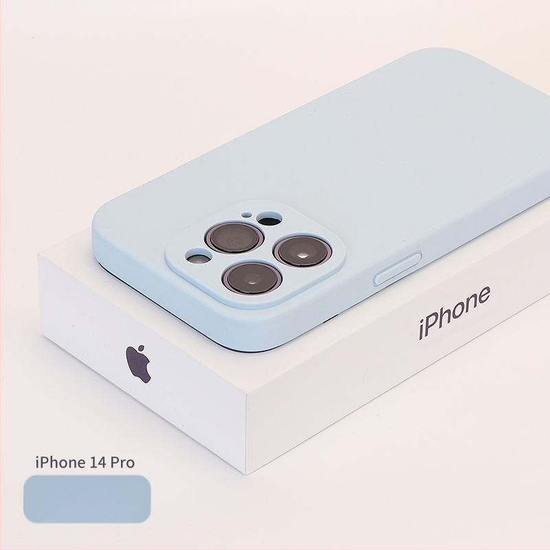 Carcasă de telefon cu acoperire completă a obiectivului, anti-cădere, construcție cu lichid, pentru seria iPhone 13/14