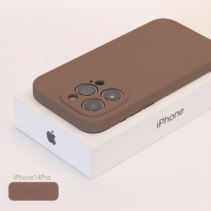 Carcasă de telefon cu acoperire completă a obiectivului, anti-cădere, construcție cu lichid, pentru seria iPhone 13/14