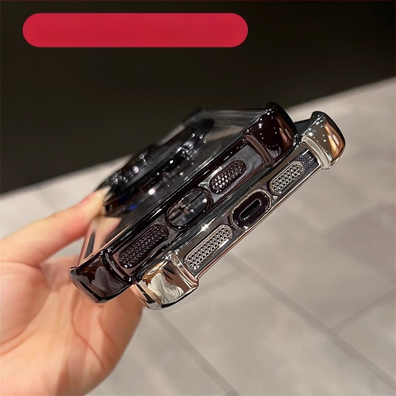 Futrola za iPhone s magnetskom podrškom, otpornost na padove u četiri kuta, elektroplatirani akril