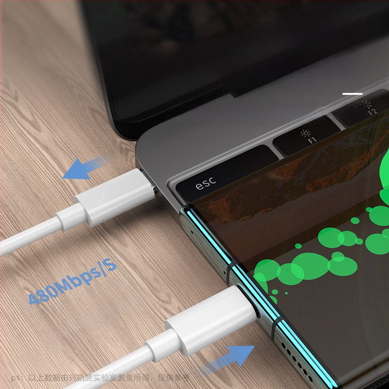 TYPE-C кабел за iPhone 15, бързо зареждане, 60W, TPE, конектор с един край