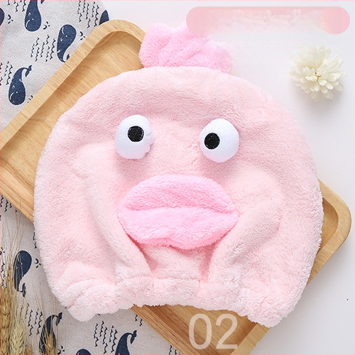 Șapcă pentru uscat părul copiilor, din fleece coral, moale, absorbant, cu design animat miel/înger, brodată. Material: fibre ultra-fine; Componenta principală: fibre de poliester; Fir: 10; Personalizare: Da; Greutate: 50–79 g