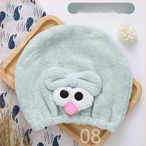 Șapcă pentru uscat părul copiilor, din fleece coral, moale, absorbant, cu design animat miel/înger, brodată. Material: fibre ultra-fine; Componenta principală: fibre de poliester; Fir: 10; Personalizare: Da; Greutate: 50–79 g