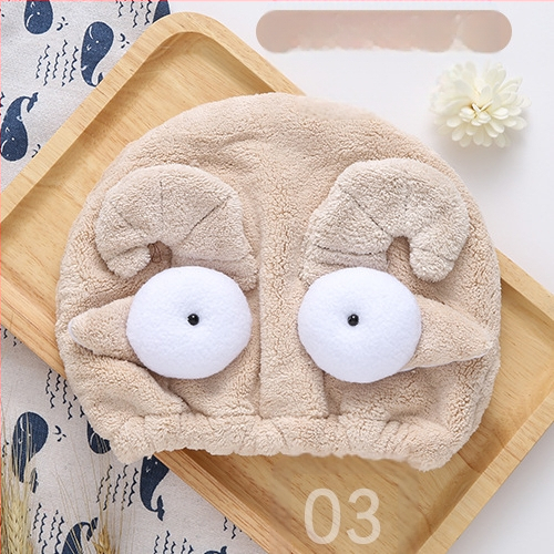 Șapcă pentru uscat părul copiilor, din fleece coral, moale, absorbant, cu design animat miel/înger, brodată. Material: fibre ultra-fine; Componenta principală: fibre de poliester; Fir: 10; Personalizare: Da; Greutate: 50–79 g