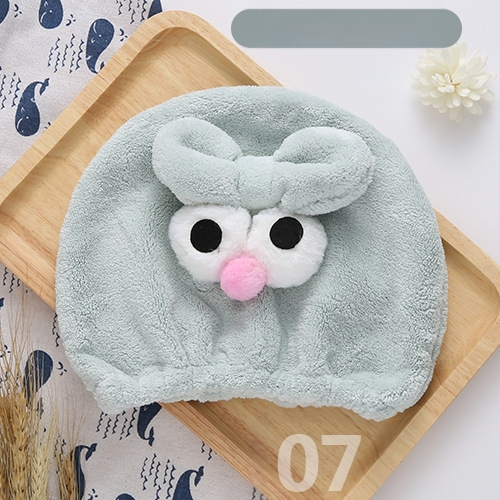 Șapcă pentru uscat părul copiilor, din fleece coral, moale, absorbant, cu design animat miel/înger, brodată. Material: fibre ultra-fine; Componenta principală: fibre de poliester; Fir: 10; Personalizare: Da; Greutate: 50–79 g