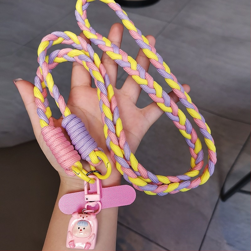 Lančić za telefon preko ramena s dizajnom od tri niti; ručno rađeno; ženski stil; višenamjenski