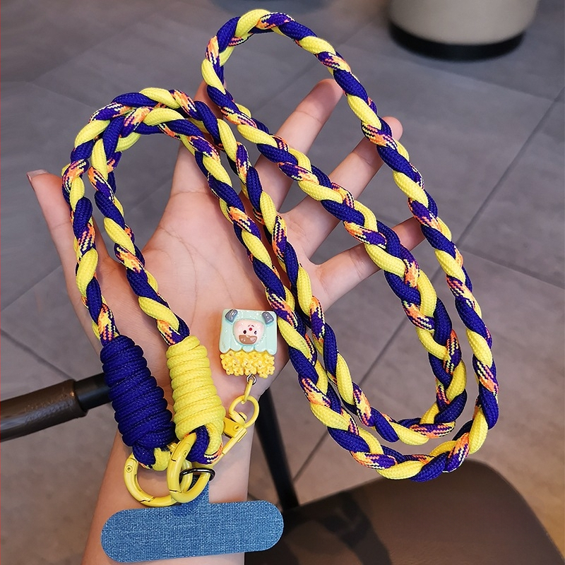 Lančić za telefon preko ramena s dizajnom od tri niti; ručno rađeno; ženski stil; višenamjenski