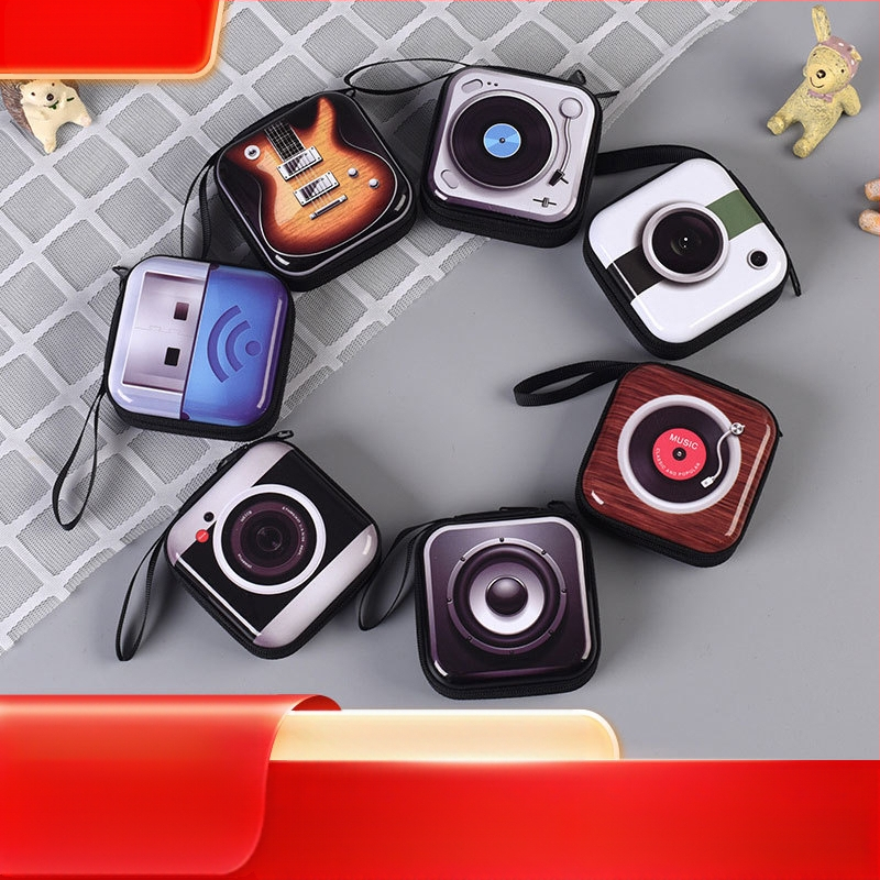 Novčanik od tin plate (cinkovog pleha), mini kvadratna zip torbica s geometrijskim uzorkom, dizajn s 1 preklopom, ultra lagan