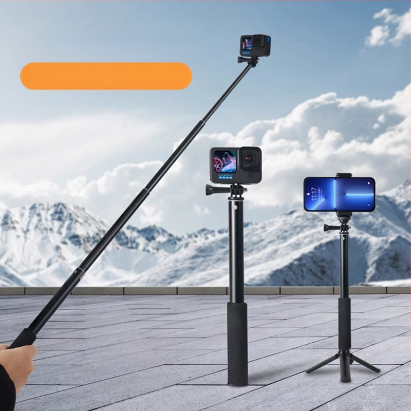 Selfie štap za akcijske kamere s aluminijskim zliatinama, teleskopsko proširenje, 3-osni gimbal, petsegmentni dizajn, nosivost do 2 kg