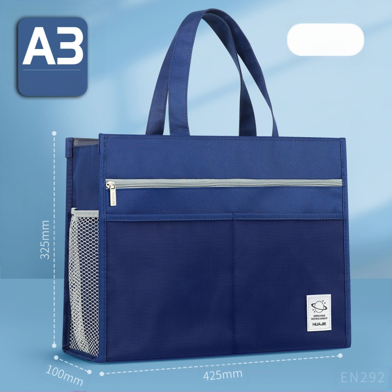 Torba za umjetnost za učenike – višeslojni dizajn, velik kapacitet, vodootporna, Oxford platno, zatvarač