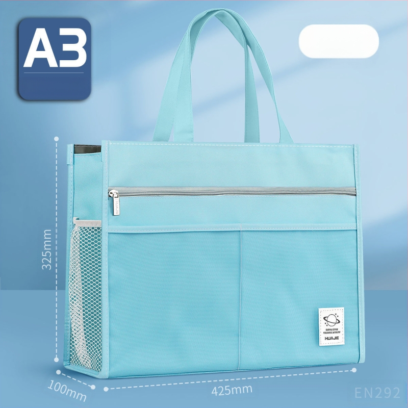 Torba za umjetnost za učenike – višeslojni dizajn, velik kapacitet, vodootporna, Oxford platno, zatvarač