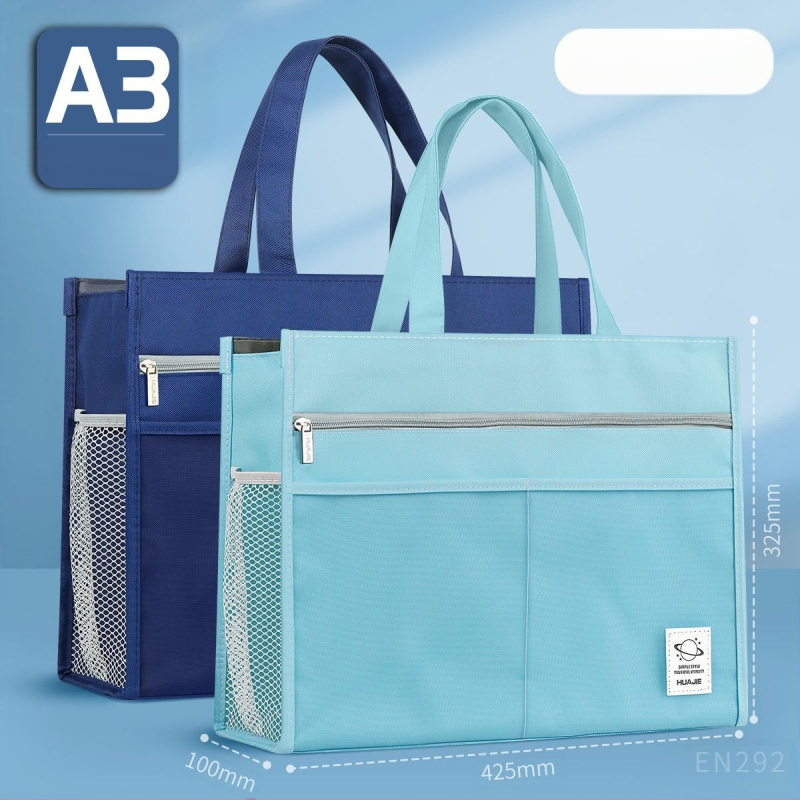 Torba za umjetnost za učenike – višeslojni dizajn, velik kapacitet, vodootporna, Oxford platno, zatvarač