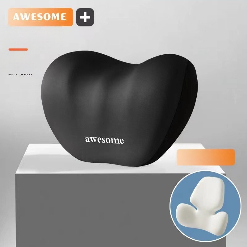 Automa galvas balsts un jostas atbalsta spilvens – pildījums no atmiņas putām, ārējais materiāls no sintētiskām šķiedrām, alfanumerisks raksts, visu sezonu