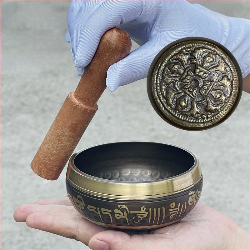 Bakrena zvučna zdjela za terapiju zvukom, kineski stil, polu-ručna i polu-mehanička izrada