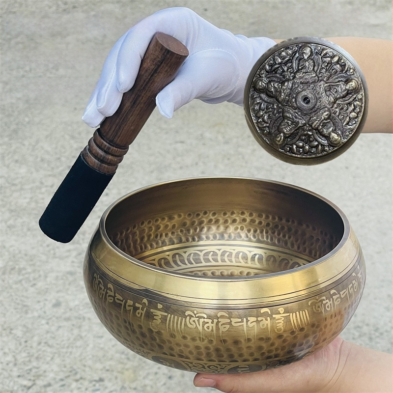 Bakrena zvučna zdjela za terapiju zvukom, kineski stil, polu-ručna i polu-mehanička izrada