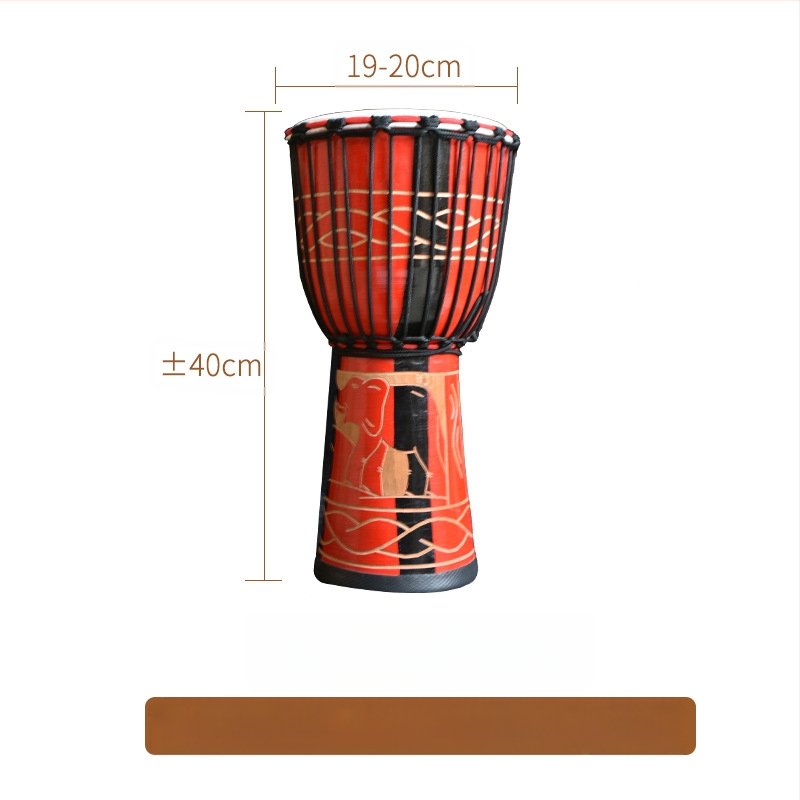 TMAX tobă de mână, lemn de cireș, model 0002132, ambalaj din carton.