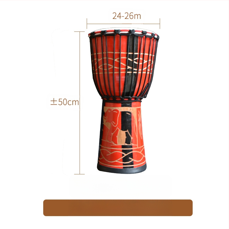 TMAX tobă de mână, lemn de cireș, model 0002132, ambalaj din carton.