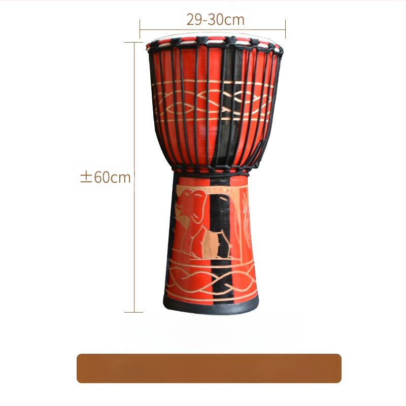 TMAX tobă de mână, lemn de cireș, model 0002132, ambalaj din carton.