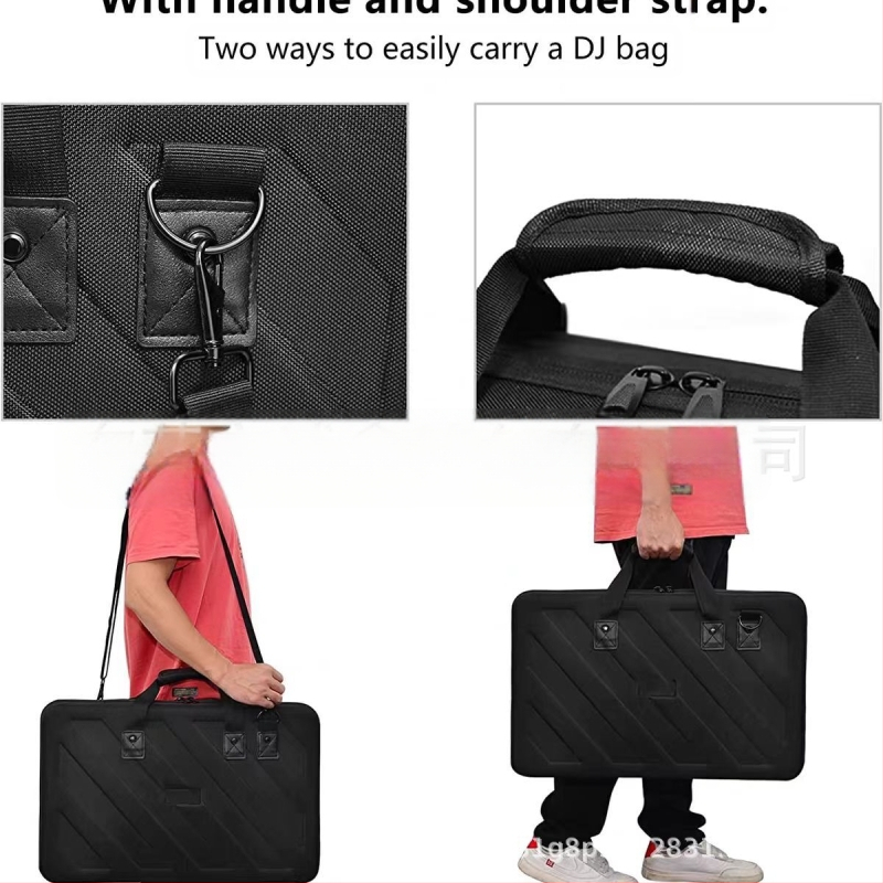 Torba za skladištenje DJ opreme, EVA materijal, šivana konstrukcija, kompatibilna s DJ opremom, težina 0,98 kg