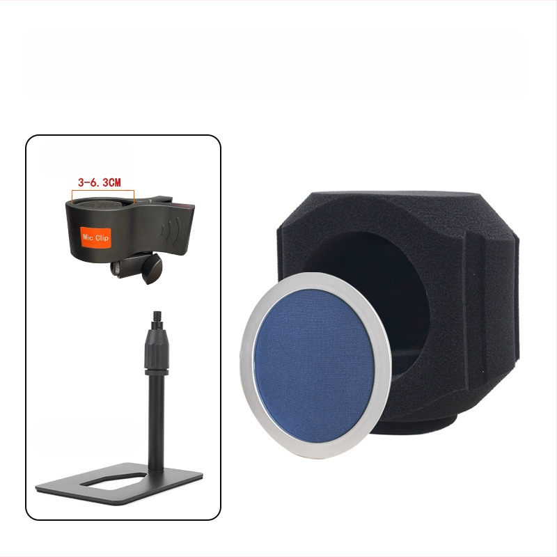 Kondenzatorski mikrofon s vjetrobranom i zvučnom izolacijom za kućno snimanje i uživo prijenos — kardioidni uzorak, 100 Hz–20 kHz, SNR ≥95 dB, Bluetooth 2.1