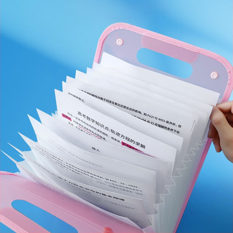 A4 akordeonski organizator s 13 pretinaca, ekološki PP, model 007, debljina materijala 70 mm