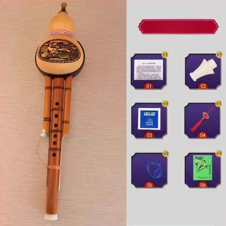 Hulusi din bambus natural cu două tonuri, model hls28, instrument pentru începători pentru studenți, tonalitate C și tonalitate B