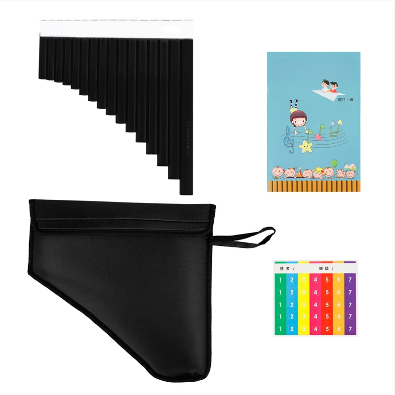 Panfluită cu 16 și 18 tuburi, tonalitate C, modele PX-1/PX-2, origine Zhejiang, ambalaj: husă din pânză Oxford, destinată predării elevilor.