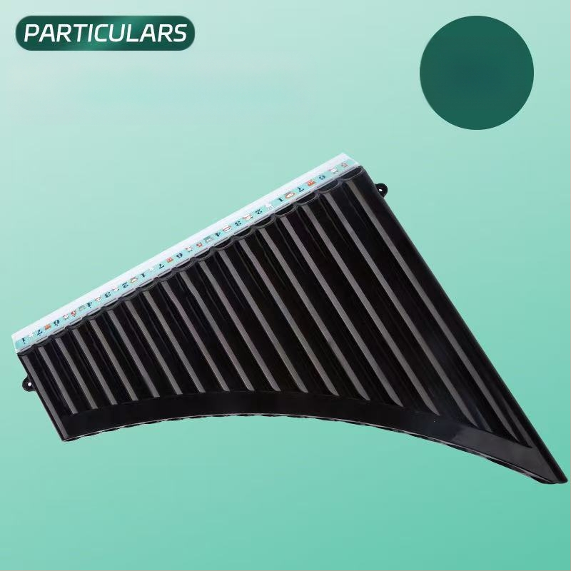 Panflută din plastic, 16/18 țevi, tonalitatea C, pentru începători, cu husă