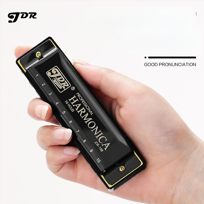 Harmonica blues, 10 găuri, tonalitate C, model JDR-10, brand JDR/Jade Rui, instrument muzical diatonic blues