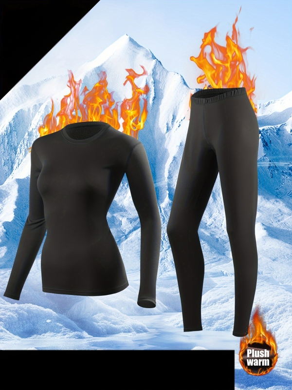 Set sportiv pentru femei, cu căptușeală din fleece pentru iarnă, rezistent la vânt, uscare rapidă, absorbția umezelii