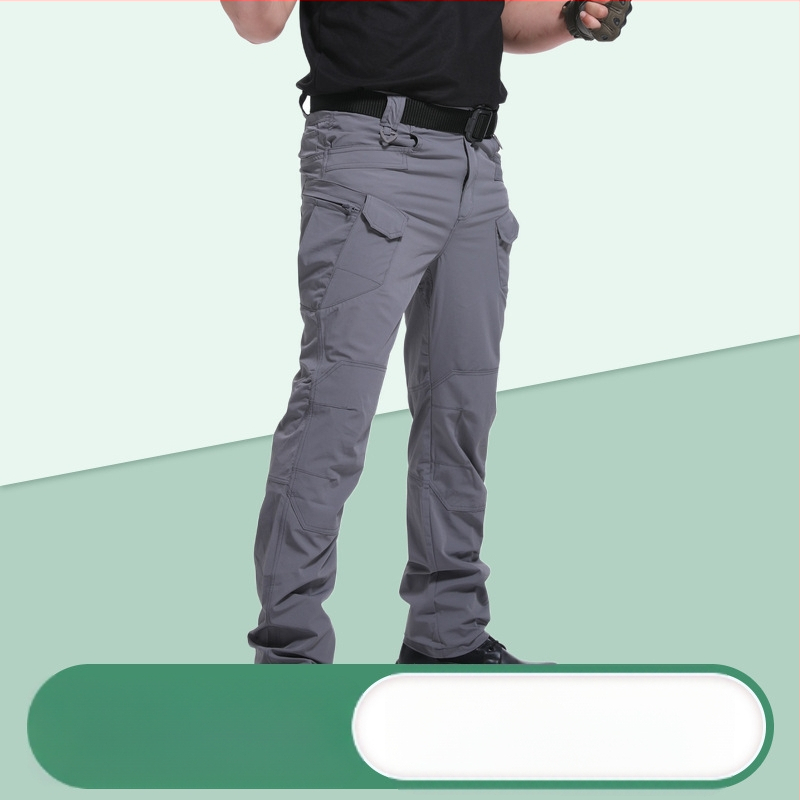 IX7 pantaloni tactici ușori, uscare rapidă pentru bărbați, material nylon-elastan (90% nylon, 10% elastan), potriviți pentru alergare și ciclism, sezoane: vară, primăvară, toamnă