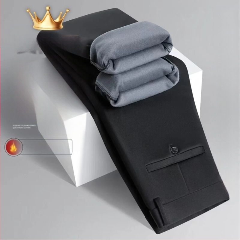 Orgeron επιχειρηματικά παντελόνια χειμωνιάτικου βάρους με υψηλή ελαστικότητα, ίσια γραμμή, με ζώνη