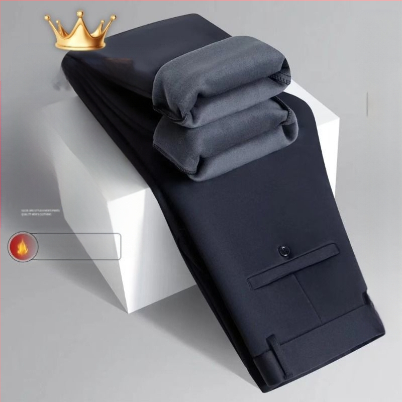 Orgeron επιχειρηματικά παντελόνια χειμωνιάτικου βάρους με υψηλή ελαστικότητα, ίσια γραμμή, με ζώνη