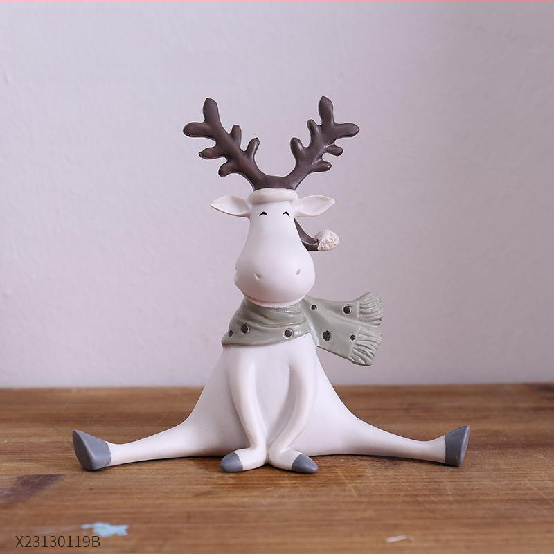 Διάκοσμητικό ελάφι από ρητίνη για παιδικό δωμάτιο — επιτραπέζιο διακοσμητικό σε καρτούν στυλ; κατάλληλο δώρο για γενέθλια, αποφοίτηση, μετακόμιση