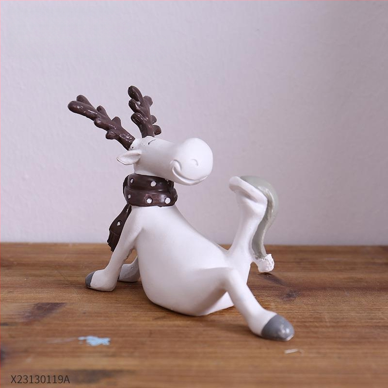Διάκοσμητικό ελάφι από ρητίνη για παιδικό δωμάτιο — επιτραπέζιο διακοσμητικό σε καρτούν στυλ; κατάλληλο δώρο για γενέθλια, αποφοίτηση, μετακόμιση