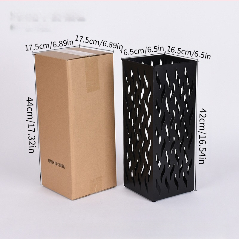 Dzelzs lietussargu uzglabāšanas statīvs, vienkāršs un mūsdienīgs stilā, izlaists 2024. gada rudens, piemērots viesnīcas hallei un mājas uzglabāšanai.