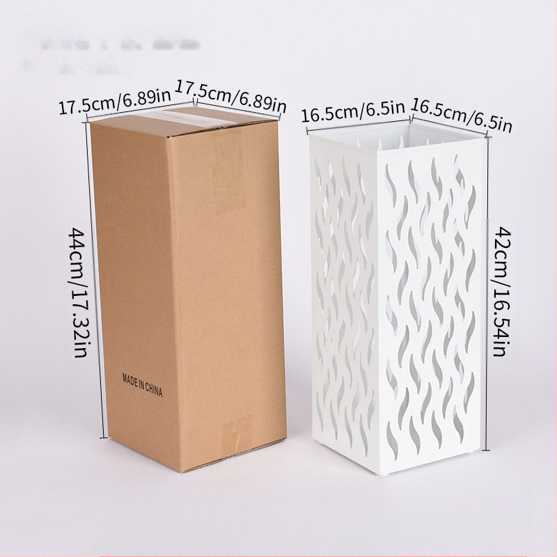 Dzelzs lietussargu uzglabāšanas statīvs, vienkāršs un mūsdienīgs stilā, izlaists 2024. gada rudens, piemērots viesnīcas hallei un mājas uzglabāšanai.