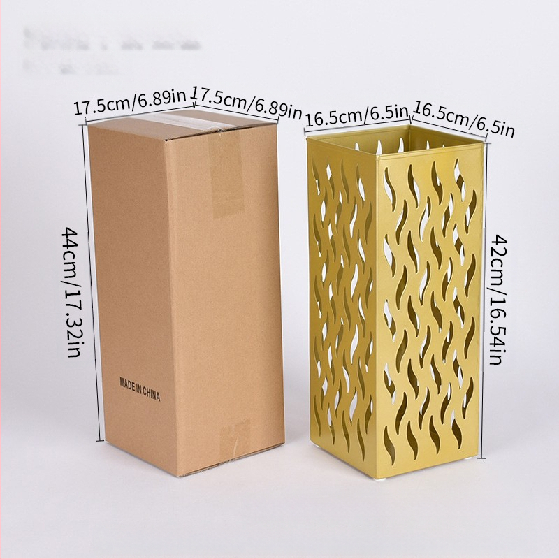 Dzelzs lietussargu uzglabāšanas statīvs, vienkāršs un mūsdienīgs stilā, izlaists 2024. gada rudens, piemērots viesnīcas hallei un mājas uzglabāšanai.