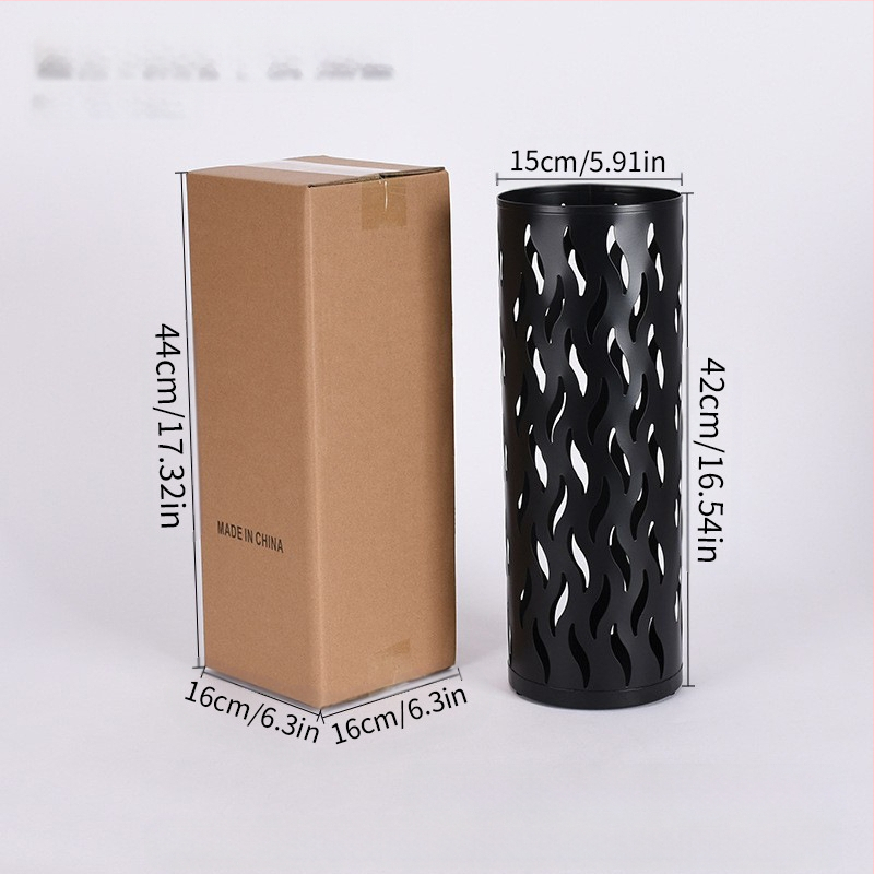 Dzelzs lietussargu uzglabāšanas statīvs, vienkāršs un mūsdienīgs stilā, izlaists 2024. gada rudens, piemērots viesnīcas hallei un mājas uzglabāšanai.