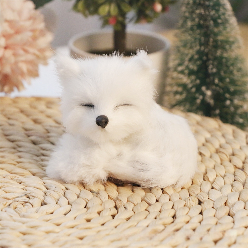 Ρεαλιστική φιγούρα αλεπούς — συνθετική γούνα, φιγούρα ζώου, μάρκα Cat crafts