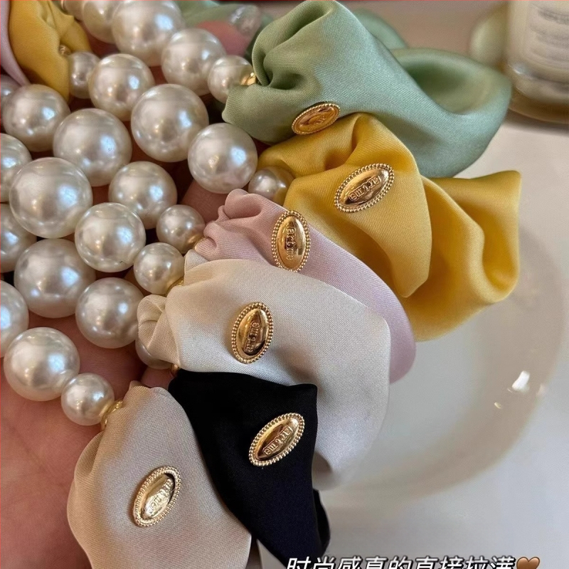 Λαστιχάκι μαλλιών με πέρλες, χειροποίητο, κομψό, υψηλή ελαστικότητα, αξεσουάρ μόδας για καθημερινή χρήση