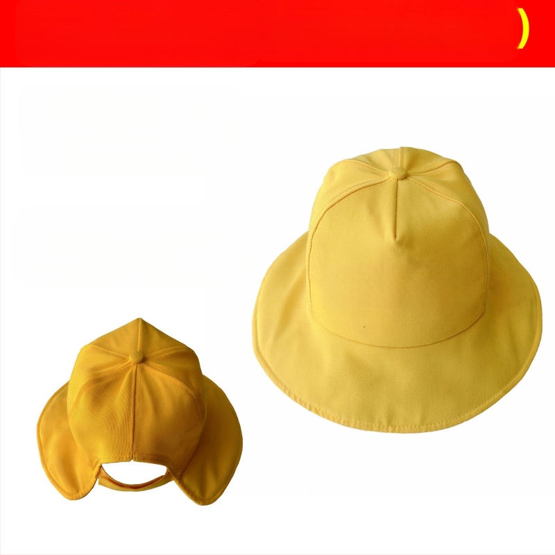 Vaikų žvejybos skrybelė su LOGO spauda lauko naudoti – saulės apsauga, kvėpuojanti, trumpas vizierius; medvilnės-poliesterio audinys; tinkama amžiams 2–6 metų