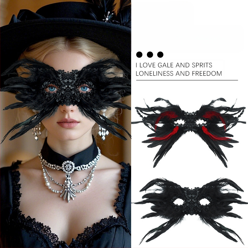 Μάσκα με κρύσταλλους και φτερά, DIY, στυλ εθνικής μόδας; κατάλληλη για Χριστούγεννα, Ημέρα του Αγίου Βαλεντίνου, Χάλοουίν, Καρναβάλι και Πρωταπριλιά.