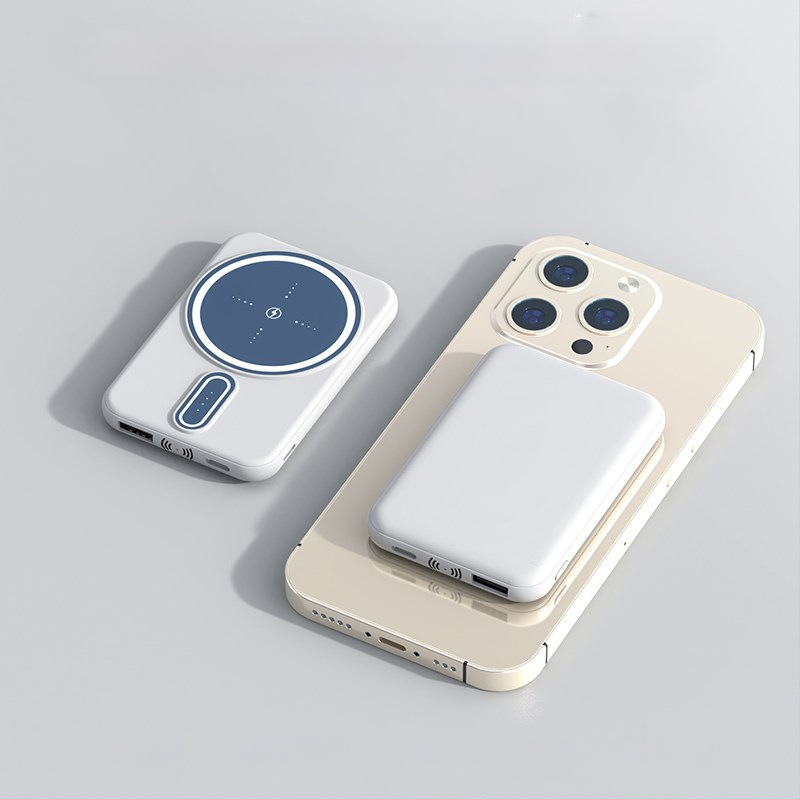 MagSafe μαγνητική ασύρματη τράπεζα ενέργειας, 5000mAh, 10W γρήγορη φόρτιση, QC4.0, πολυμερούς κυψέλη ιόντων λιθίου