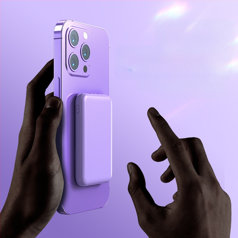 MagSafe μαγνητική ασύρματη τράπεζα ενέργειας, 5000mAh, 10W γρήγορη φόρτιση, QC4.0, πολυμερούς κυψέλη ιόντων λιθίου