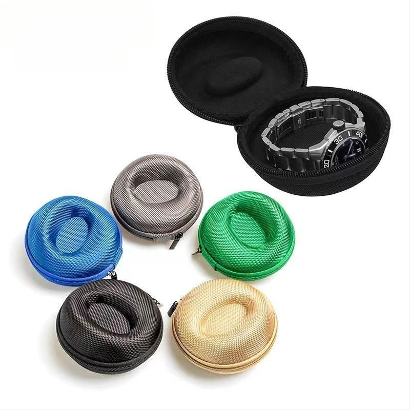 Nešiojama laikrodžių saugojimo dėžutė Huawei, Xiaomi, Apple ir Honor išmaniesiems laikrodžiams; reljefinis paviršius, Oxford audinys ir EVA medžiaga, modelis 1024, apkrova 10 kg